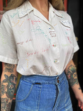 Load image into Gallery viewer, Vintage 1940s signature blouse