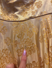 Load image into Gallery viewer, Vintage 1950s Fred Perlberg gold party dress