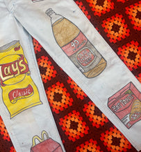 Load image into Gallery viewer, “American dream” hand painted jeans