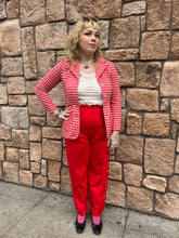 Load image into Gallery viewer, Red + White Checkered Blazer