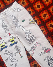 Load image into Gallery viewer, “Life in Hell” bongo jeans