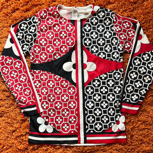 Load image into Gallery viewer, Red + Black Flower Tunic