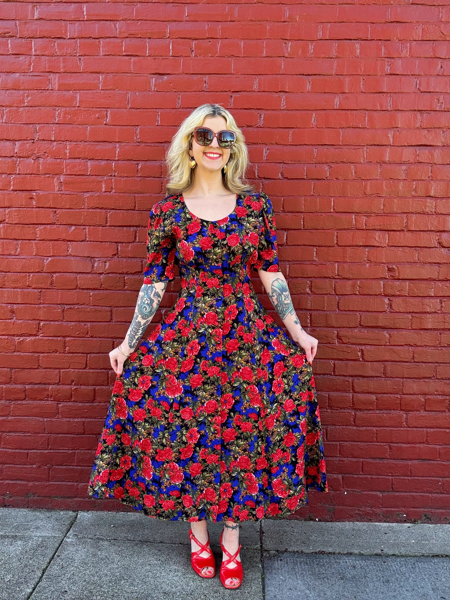 Vintage 90s rayon rose dress Wink Vintage Vintage 90s rayon rose dress Wink Vintage