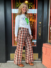 Load image into Gallery viewer, Vintage 70s plaid party pants
