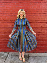 Load image into Gallery viewer, Vintage 50s/60s jewel tone party dress
