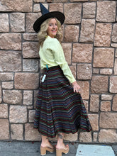 Load image into Gallery viewer, Vintage 50s rainbow taffeta skirt
