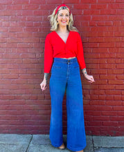 Load image into Gallery viewer, Vintage red cropped cardigan
