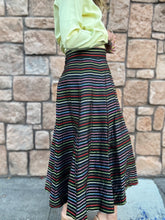 Load image into Gallery viewer, Vintage 50s rainbow taffeta skirt
