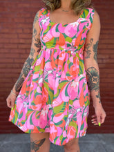 Load image into Gallery viewer, Vintage 60s pink psych mini dress
