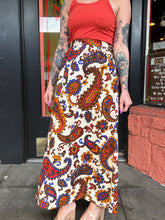 Load image into Gallery viewer, Vintage 60s/70s paisley maxi skirt
