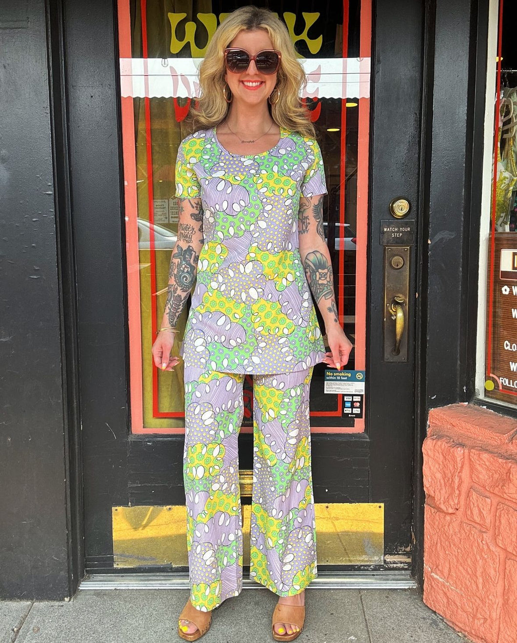 Vintage 60s/70s matching dress+pant