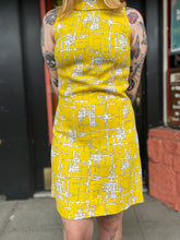 Load image into Gallery viewer, Vintage 60s abstract yellow dress
