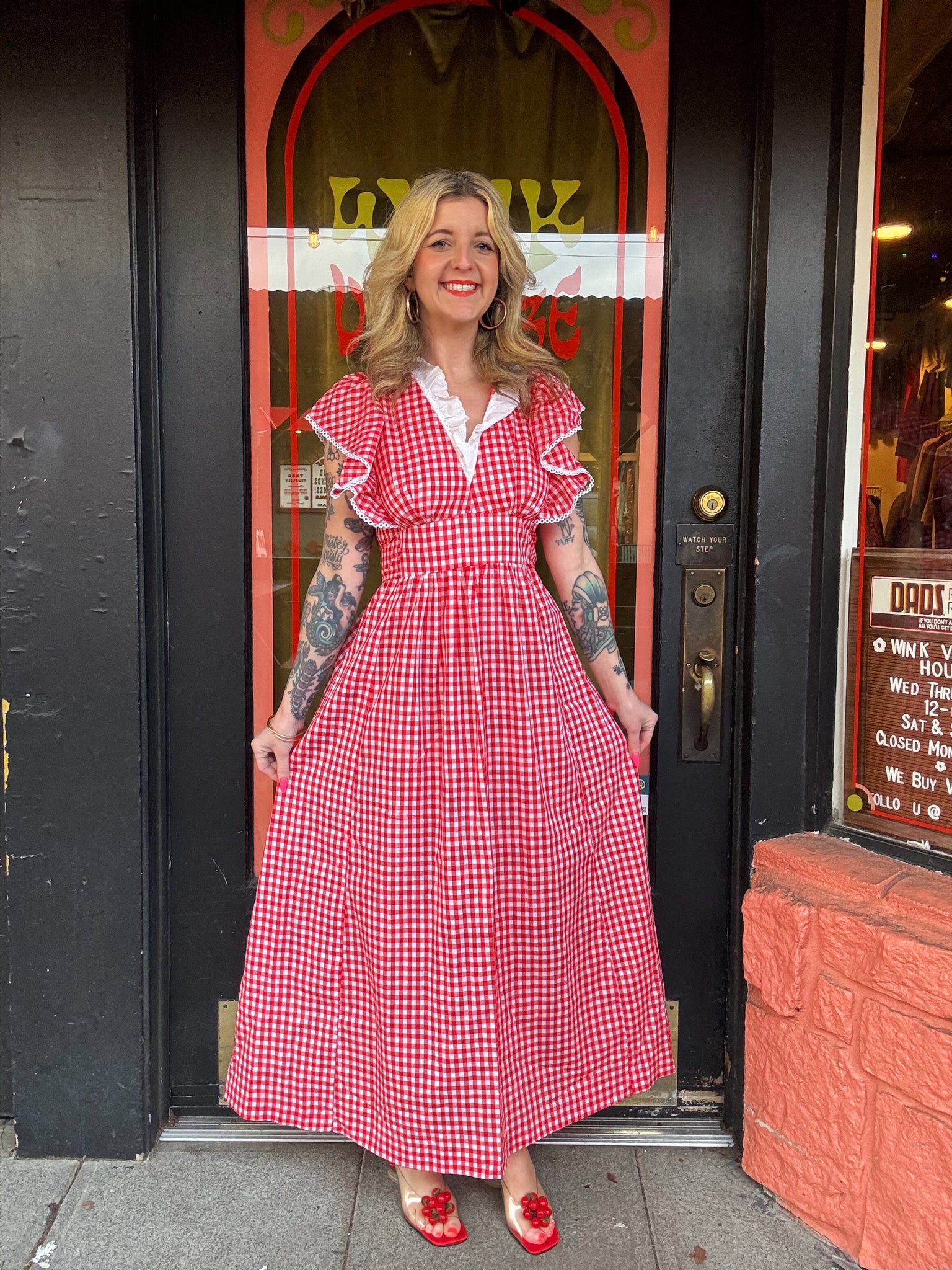 Vintage 70s gingham prairie maxi dress Wink Vintage Vintage 70s gingham prairie maxi dress Wink Vintage