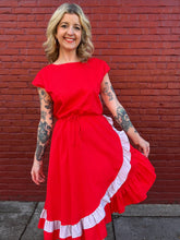 Load image into Gallery viewer, Vintage 70s/80s ruffle dress
