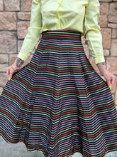 Load image into Gallery viewer, Vintage 50s rainbow taffeta skirt
