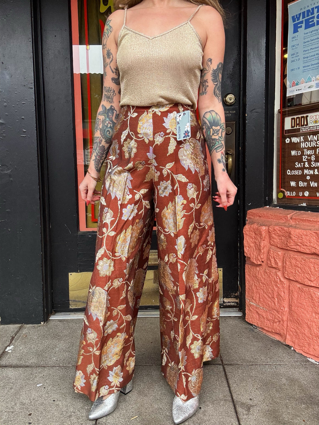 Vintage 60s lurex palazzo pants