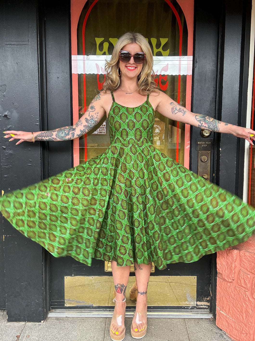 Vintage emerald dress