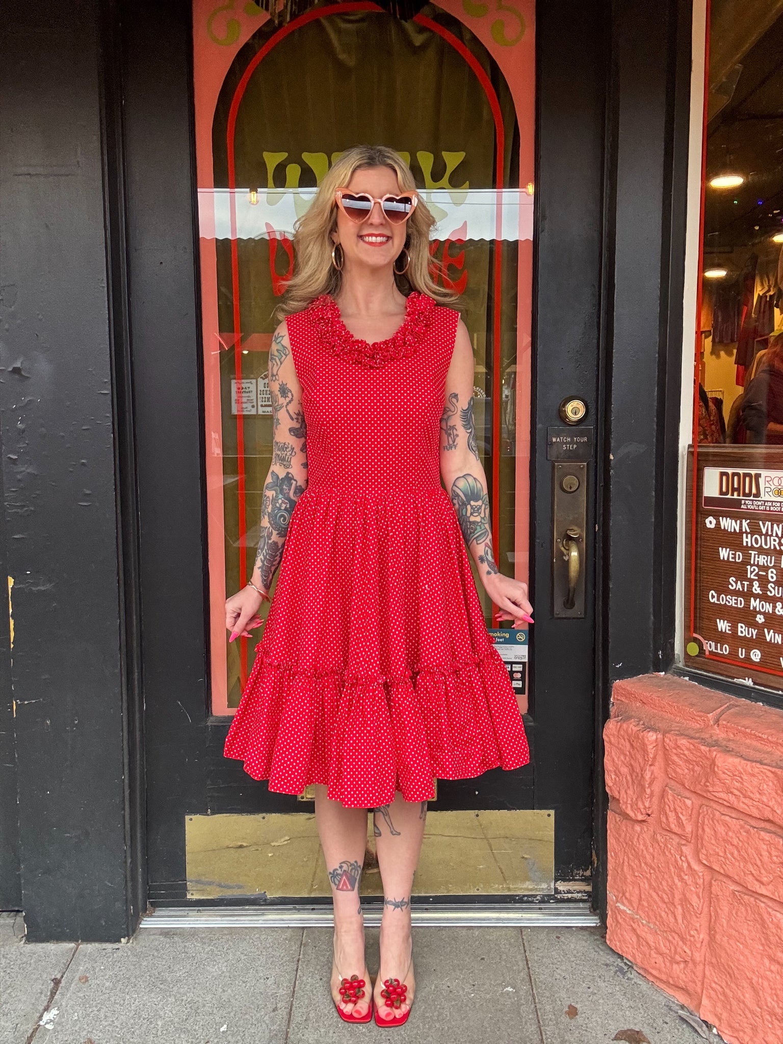 red and white ruffle dress Sorority Rush Dress | Adrina Ruffle Mini Dress