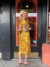 Load image into Gallery viewer, Vintage 60s gold brocade + sparkle dress
