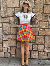 Load image into Gallery viewer, Vintage 60s/70s rainbow plaid skirt
