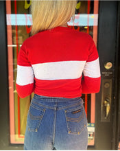 Load image into Gallery viewer, Vintage 80s red+white sweatshirt
