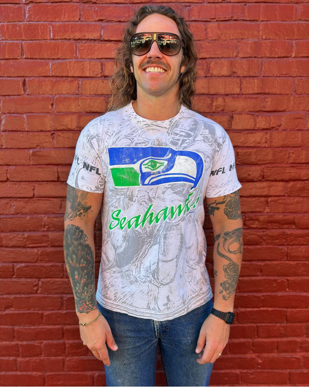 Vintage 90s Seahawks tee