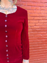 Load image into Gallery viewer, Maroon Velvet Dress
