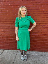 Load image into Gallery viewer, Vibrant Green Ruffle Dress
