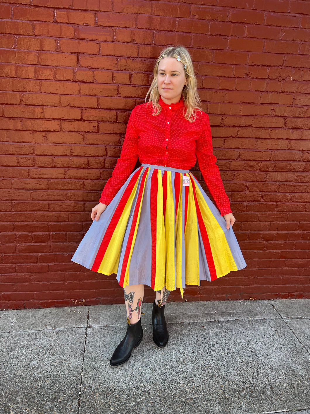 Primary Colored Clown Circle Skirt