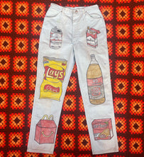 Load image into Gallery viewer, “American dream” hand painted jeans
