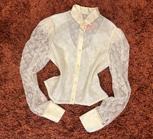 Load image into Gallery viewer, Satin + Lace Blouse
